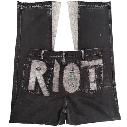 Grid Stitch Denim