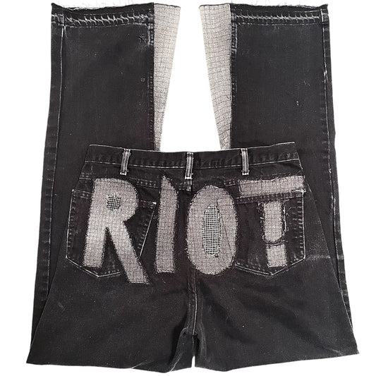 Grid Stitch Denim